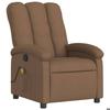 VidaXL Reclining Massage Armchair Brown Fabric 371743