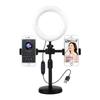 6-inch Beauty Fill Light Stand for Mobile Phone Live Streaming with Dual Position and Telescopic Adjustment