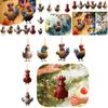 Niedliches Cartoon-Huhn Acryl Auto Hängedekoration Weihnachtsbaumschmuck Heimdeko