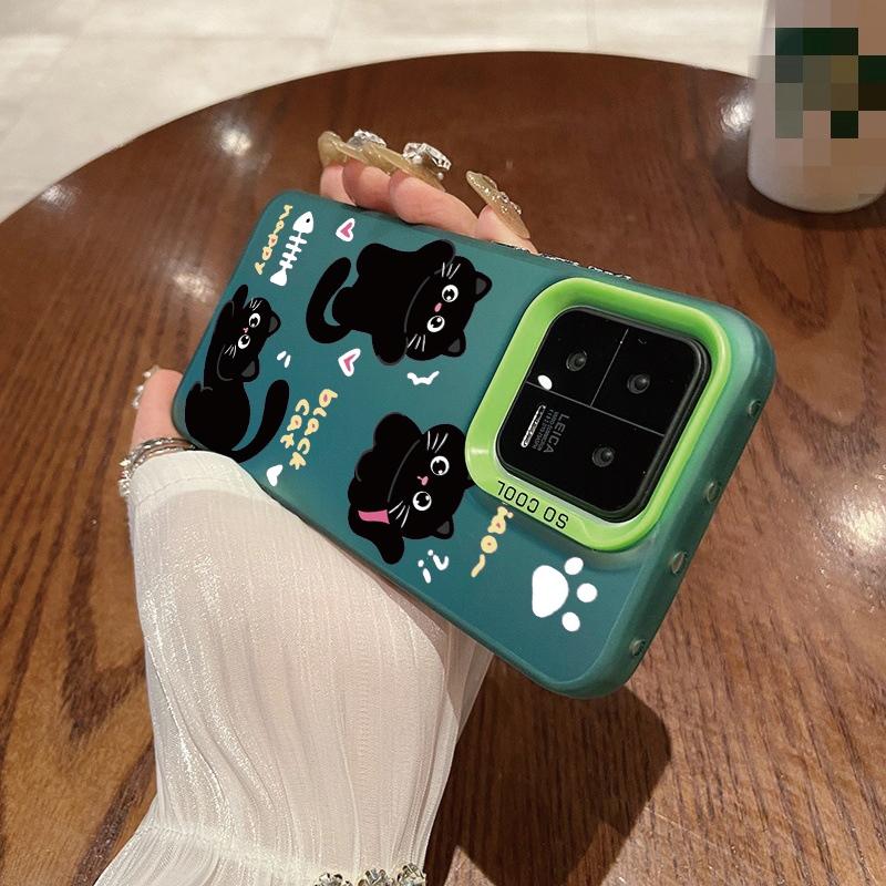 Χαριτωμένη Θήκη Γάτας Για iPhone 16 Samsung A55 A35 A34 S24 FE Xiaomi Redmi Note 13 Pro 14C Huawei Honor 200 Αντικραδασμική Θήκη Τηλεφώνου Αντιχαρακτική Πλήρης Κάλυψη