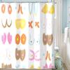 Funny Boobs Shower Curtain, Fun Funky Boobie Body Shower Curtain Set for Adults Bathroom, Colorful Nude Female Fabric Shower Curtain Restroom Bathtub