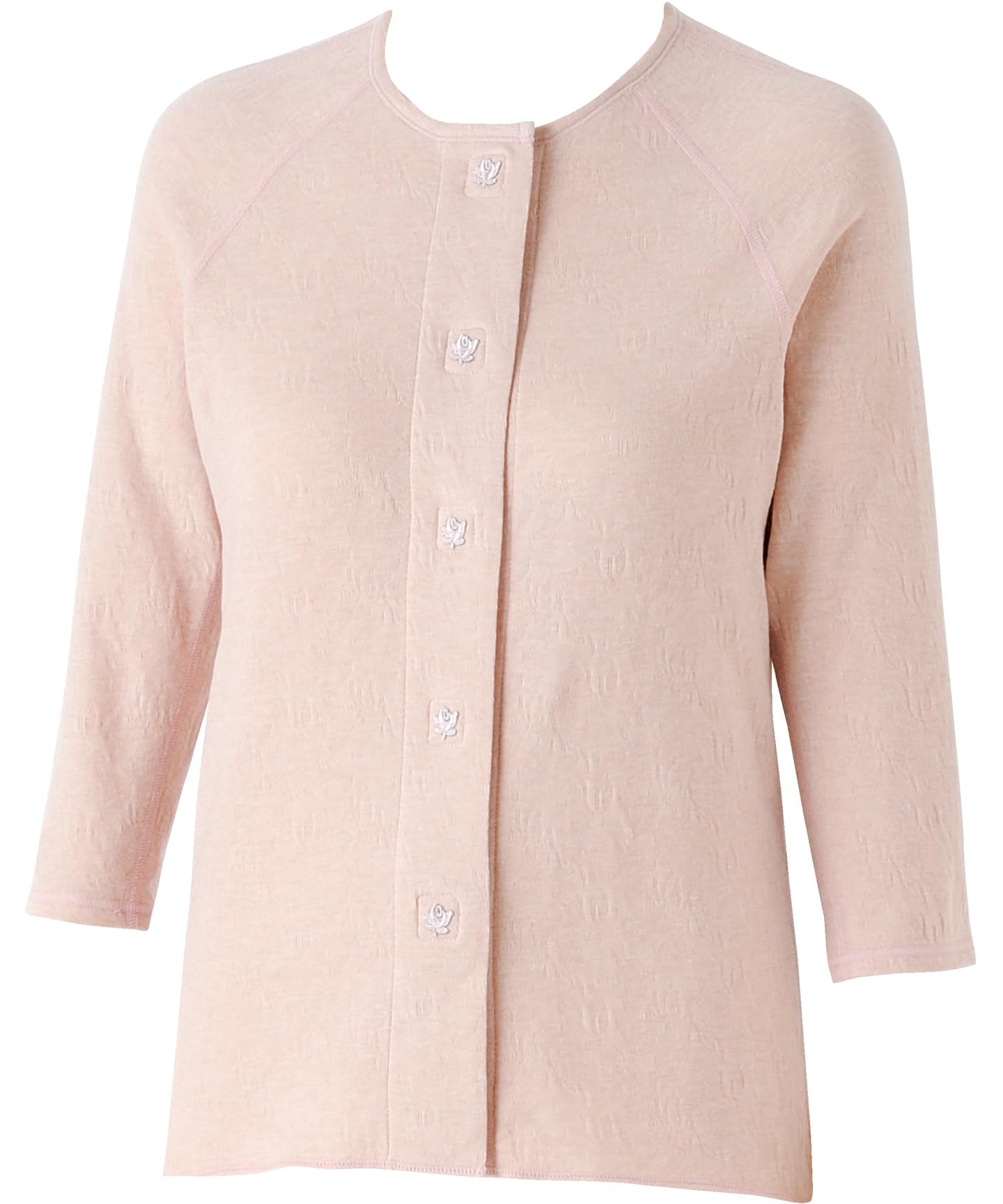 

1 Top Only Long Front Cotton Size L [Easy Partner] [Wacoal] Undershirt, 3/4 Sleeve, Sleeve, Opening, Velcro(R) Closure, 100% (Inner Side), Senior,