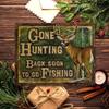 Metal Wall Art Deer Hunting Cabin Retro Sign for Bar Garage