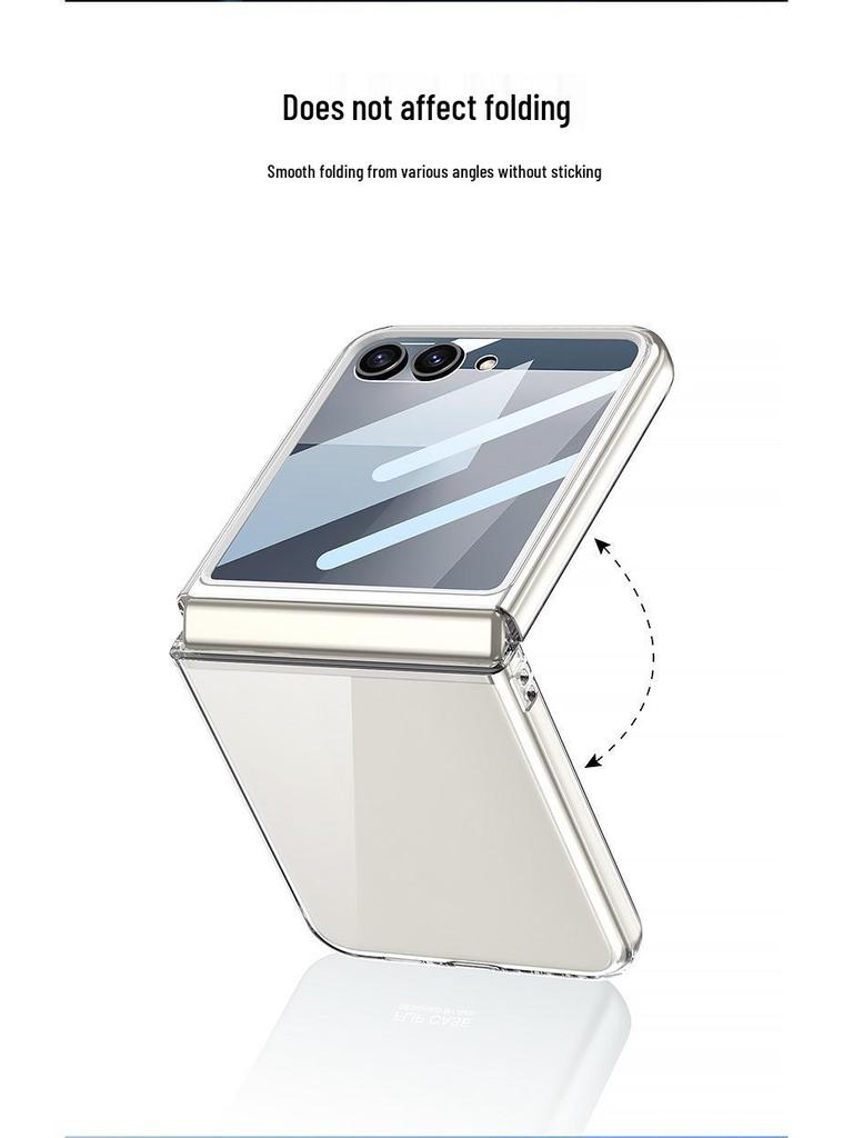 Samsung Z Flip7 Protective Case: Transparent Airbag Shell with Large Window