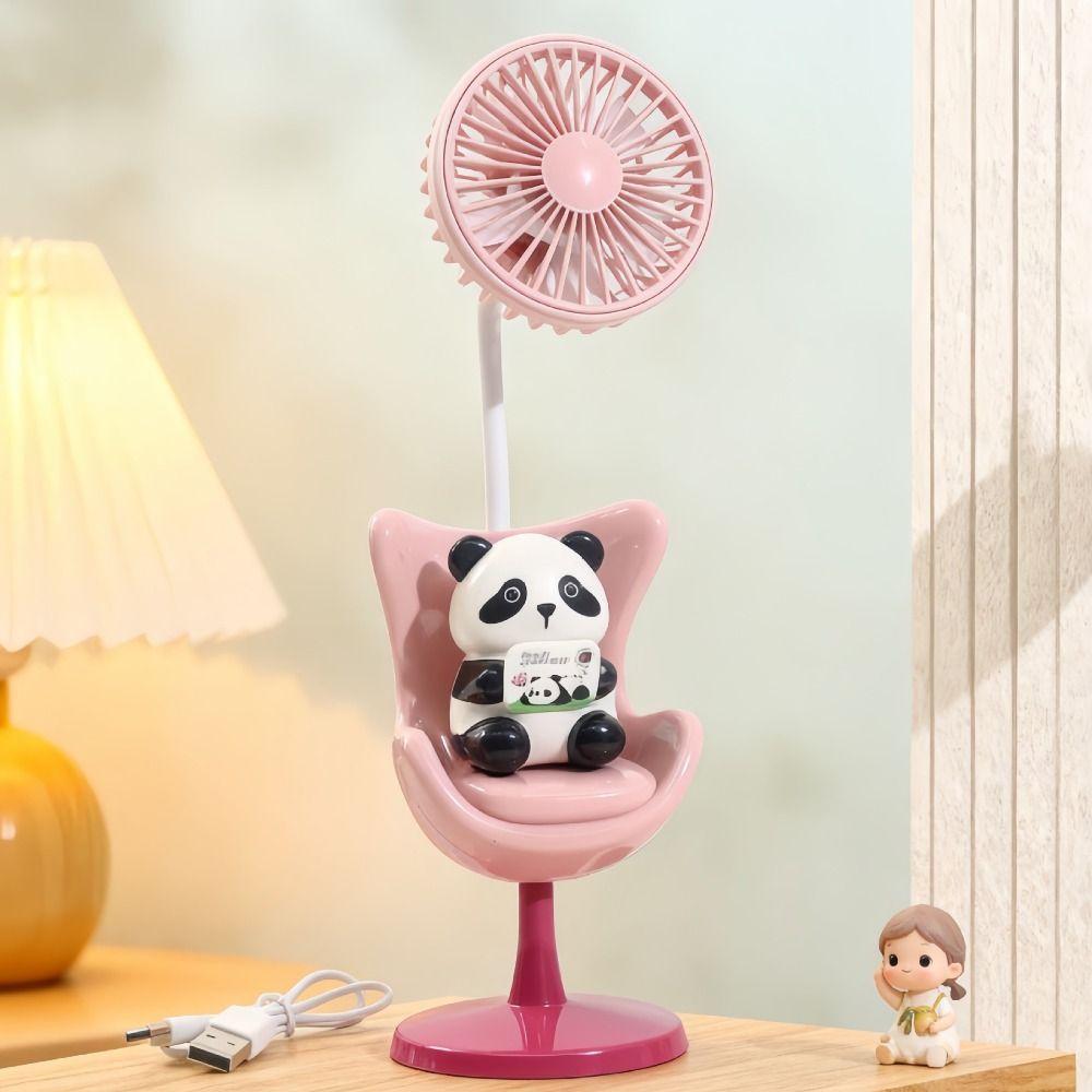 Rechargeable Battery USB Rechargeable Mini Fan Bright Color Schemes Gentle Sound Small Cooling Fan Soft Airflow Compact Size