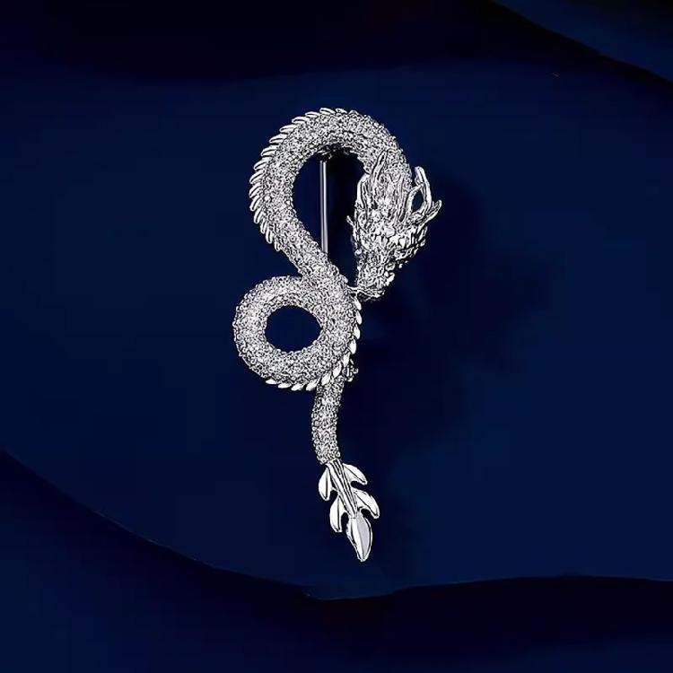 Unique Dragon Pin Brooch Jewelry Fashionable Brooch Badge Adornment for Suits