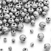 40pcs/lot 4 6 8mm Stainless Steel Beads Streaks Shape Spacers Loose Round Beads For DIY Jewelry Making Accessories Findings