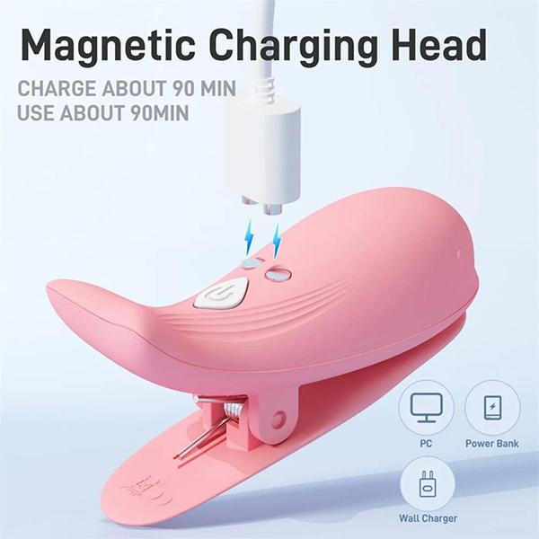 Kabellose Klitoris-Nippelklemmen für Frauen 3-in-1 Elektrisches Brust-Klitoris-Sexspielzeug Klitorisstimulator mit 10 Vibrationsmustern Sexspielzeug für Erwachsene