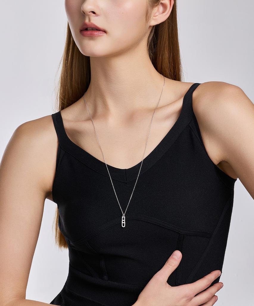 Didier Dubot Dual Dd Silver Necklace Jdrnt5F27Xx