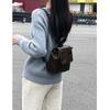 Xiaohongshu same small retro American brown backpack 2023 new ins simple versatile shoulder bag