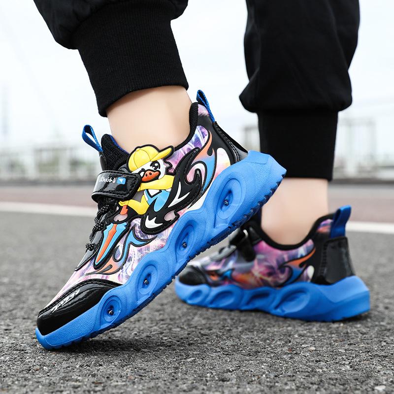 2025 spring and autumn new children s sports shoes leather surface non-slip children s running 25