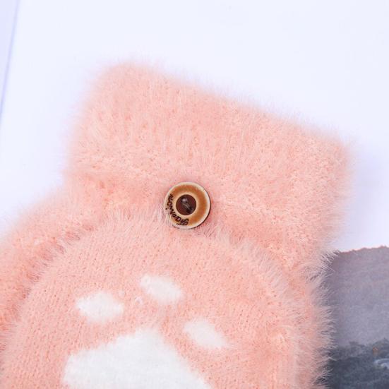 Fuzzy Convertible Mittens Fluffy Warm Fingerless Gloves with Flip Covers Winter Soft Half Finger Gloves for Women Texting Outdoor Driving