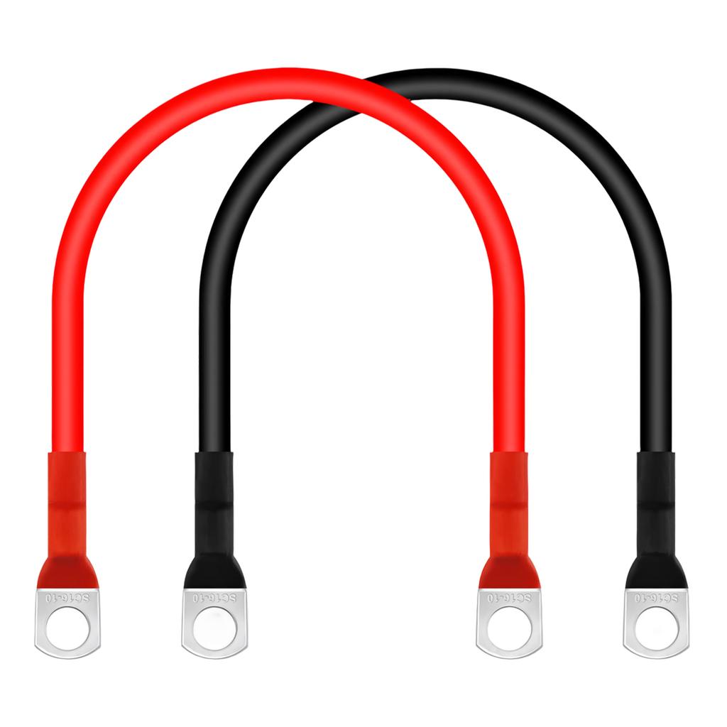 Premium 5AWG Copper Battery Cable 30cm Power Inverter Wire For Cars Solar Equipment And Marine Use