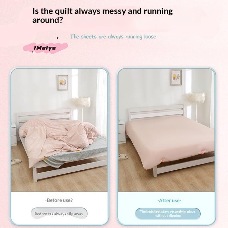 M-6Pcs Anti-Slip Duvet Cover Clips Quilt Sheet Holder Comforter Fasteners Grippers No Pins Needed Quilt Fixer