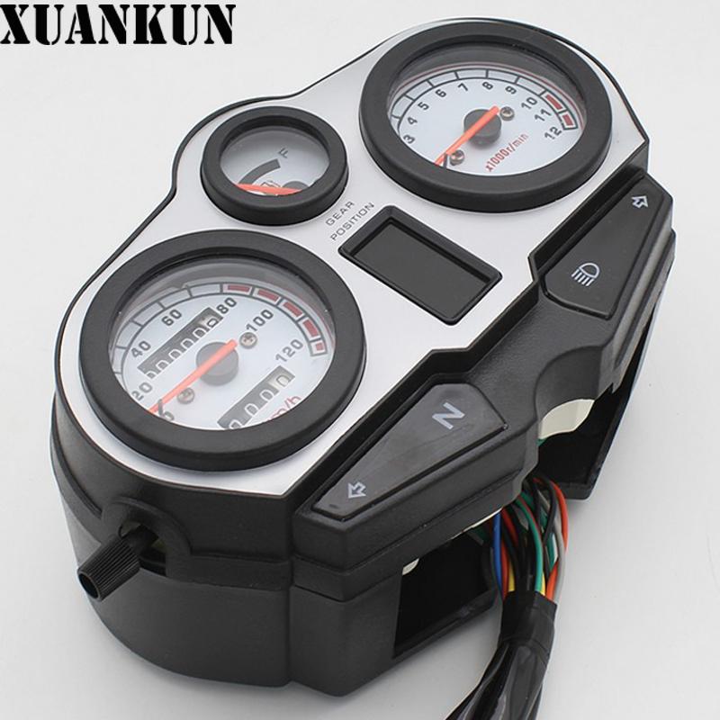 XUANKUN Motorcycle Odometer Instrument 125K Meter Assembly HJ125-A/R Meter Tachometer Assembly