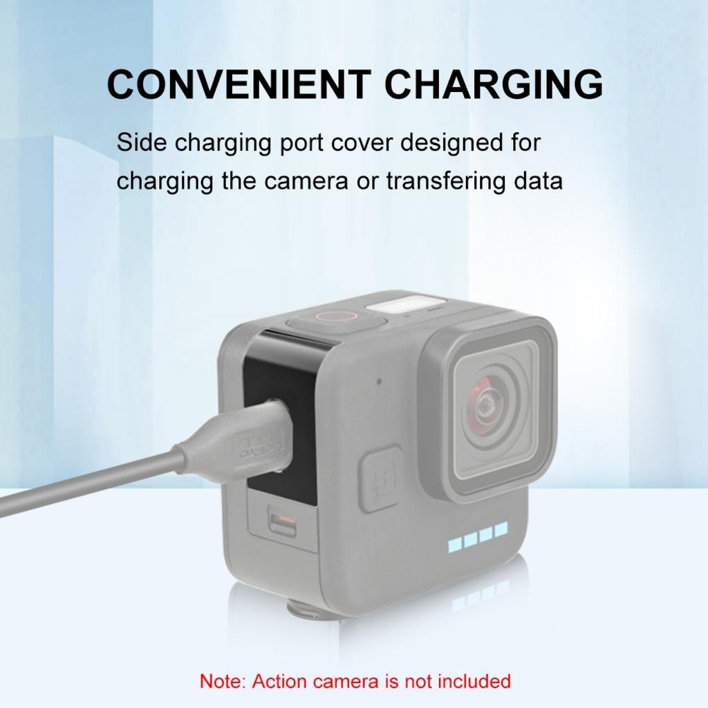 PULUZ Metal Battery Cover Replacement for GoPro Hero 11 Black Mini Removeable Battery Lid Side Door
