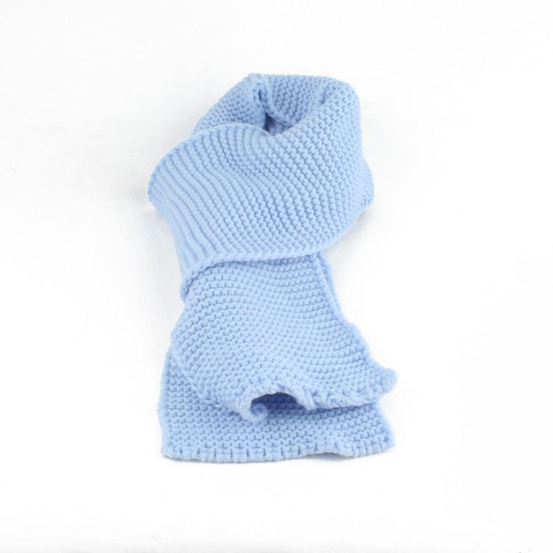 Kids Knitted Ear Warm Hat With Fox Fur Pom Poms Three-Color Braided Design Winter Cap