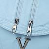 Elegant PU Leather Crossbody Bag for Women – Vintage-Style Design with Dual Zip Closure and Metal V Logo, Perfect for Daily Wear