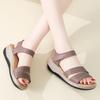 Sandale cu platformă de vară pentru femei, pentru lift, de exterior, elegante, cu vârf deschis, casual, pentru fete, mărime mare, talpă groasă, sandale negre gri