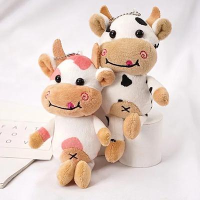 15cm Roztomilá plyšová hračka kravička Zvířátko Plněná panenka Klíčenka Festival Dárek k narozeninám Kawaii Dekorace Plyšová klíčenka Hračky pro kluky a holky