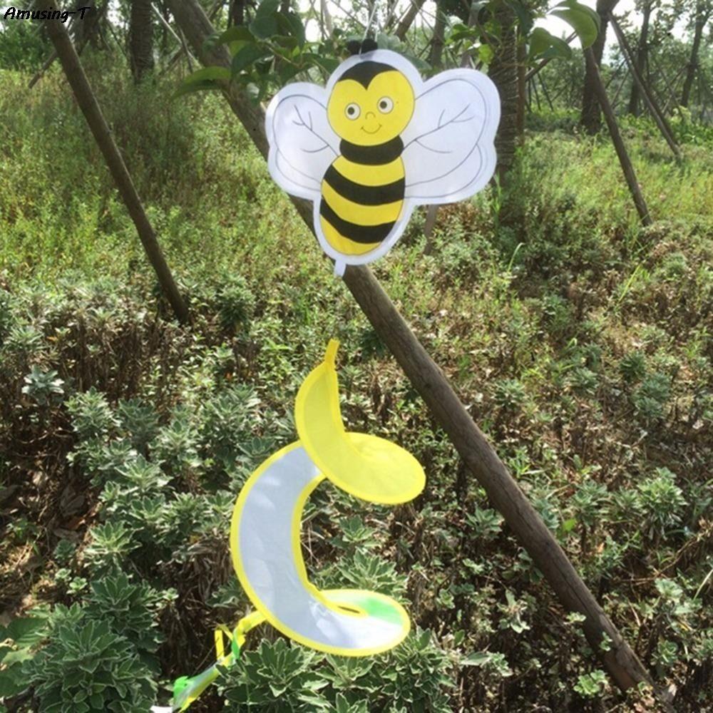 Hanging Rotate Windmill Colorful Spiral Windchimes Vintage Animal Windmill Yard Lawn