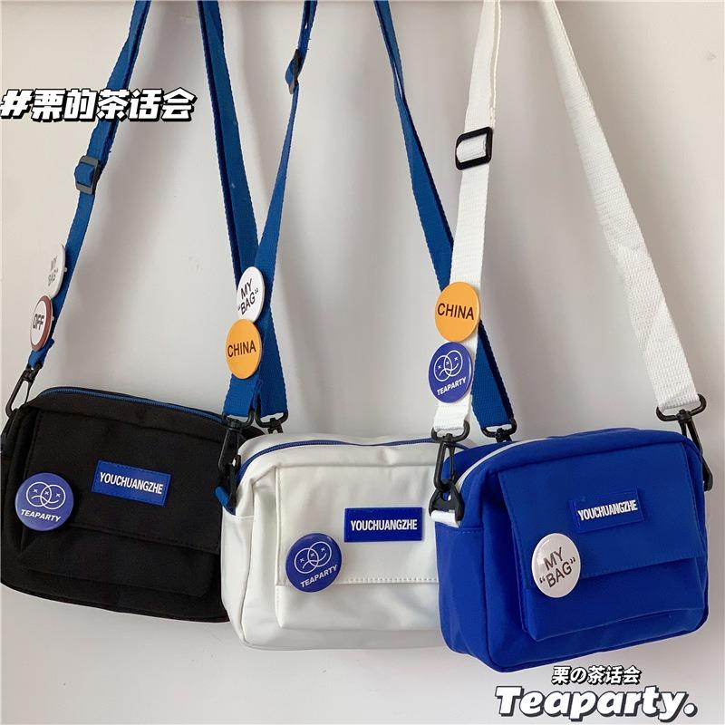 Street Shooting Simple and Versatile Messenger Bag Female, Leisure Sports Neutral Small Bag Male Student Mobile Phone Bag Tide