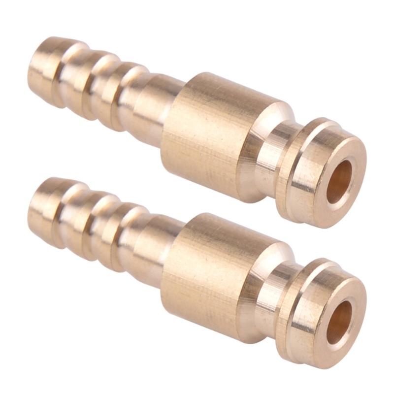 2Pcs 6mm Gold Dia. Gas & Water Male Adapter Quick Connector Replacement Fit for TIG Welding Torch Intake