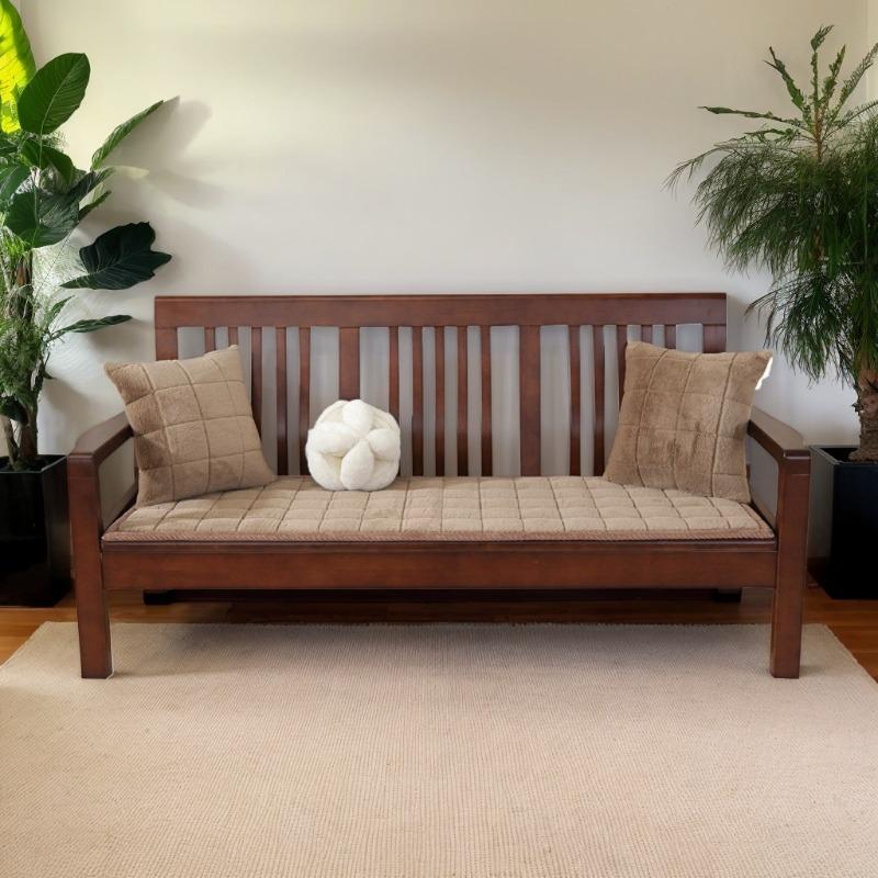 Solid Color Thickened Sofa Cushion Non-Slip Living Room Sofa Decorative Cover Cloth Warm Dust Soft Velvet Backrest Armrest Towel