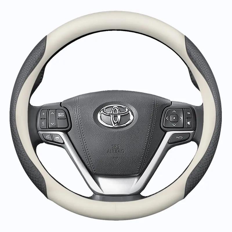 Echtes Lederlenkradbezug für Toyota: Corolla, Asia Dragon, RAV4, Camry, Highlander, Levin.
