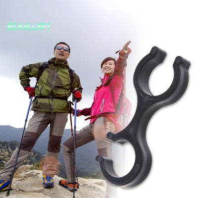4Pcs Trekking Pole Buckle 8-Character Non-slip Opening Strong Load-bearing Trekking Pole Double Ring Buckle Outdoor Supply