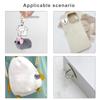Cute Bowknot Sad Hamster Keychain Plush Bowknot Hamster Key Chain Charm Attractive Keyrings Bag Hanging Decoration