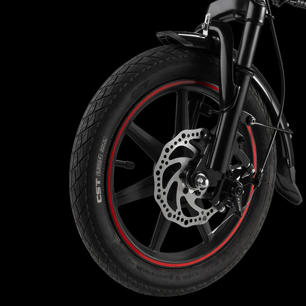 Electric Bike Foldable DYU 14" 250W Motor Top Speed 25Km/h 48V 7.8AH Max Range 60Km Black A5