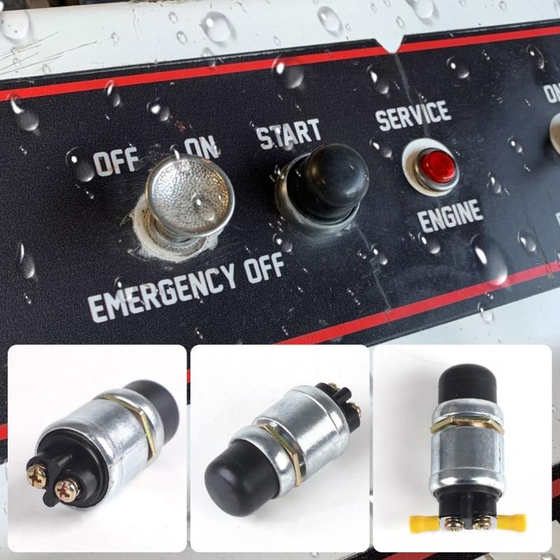 Universal 50A Waterproof Engine Start Button Set Waterproof Engine Start Push Button Set for 12V/24V Vehicle Systems