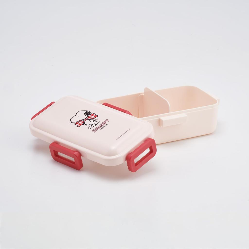 Skater Bento Fluffy Single Dishwasher and Microwave Made in Snoopy Box, Serving, Tier, 530ml, Safe, Japan, Ribbon, PFLB6-A