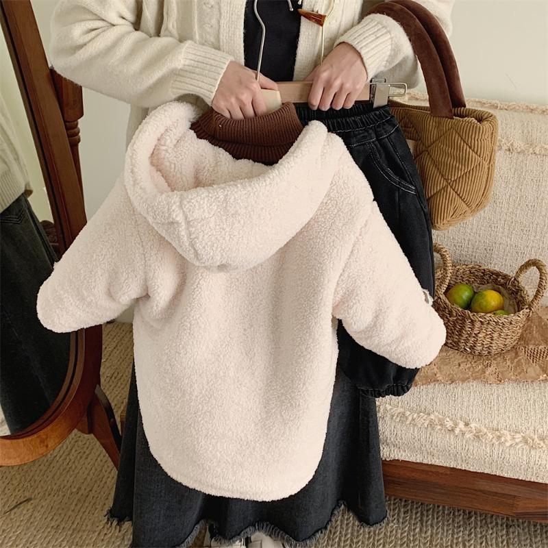 Children's Coat Fleece-lined Thickened Long Warm Coat for Autumn and Winter