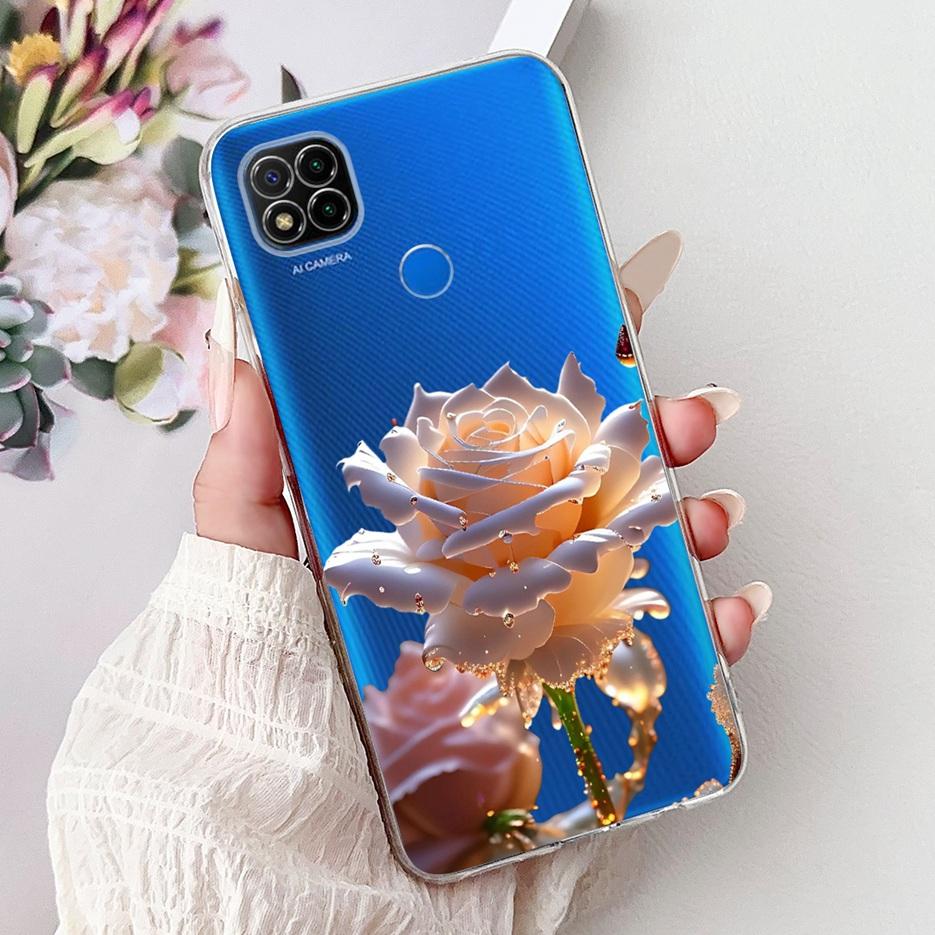 For Xiaomi Redmi 9C Case 6.53'' Cute Love Heart Painted Cover Soft Slim Phone Case For Xiaomi Redmi 9C NFC Redmi9C Fundas Bumper