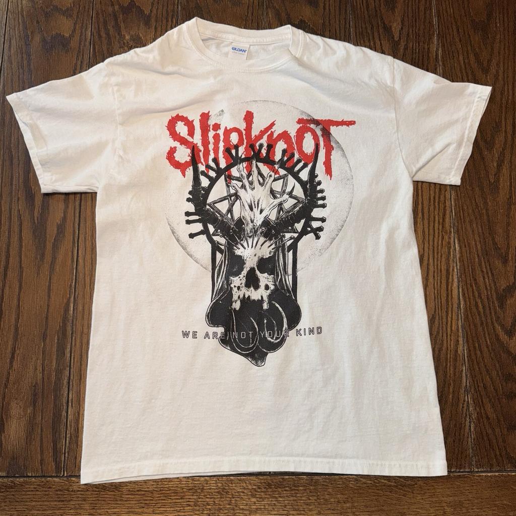 Slipknot We Are Not Your Kind 2019 Tour Tričko Pánské Velikost Střední Bílé Unisex Tričko