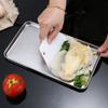 1PC Rectangle Stainless Steel Tray Food Serving Plate Buffet Presentation Pan for Rice Home Dishes Storage Kitchen Gadget