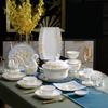 Rose Dream Chinese Bone China 50-Piece Dinnerware Set