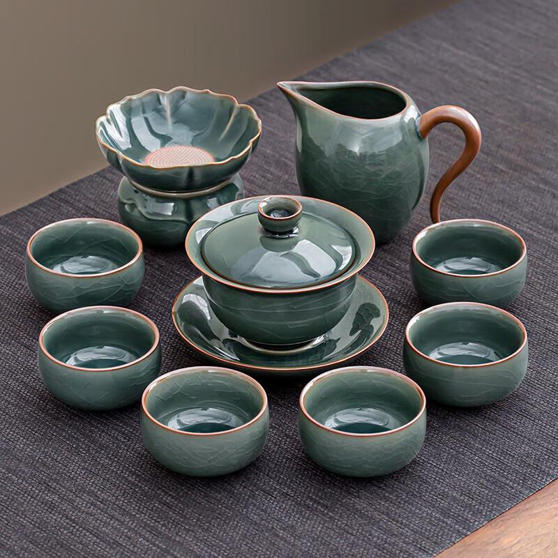 Qixuanyuan Ge Kiln Ceramic Kung Fu Tea Set