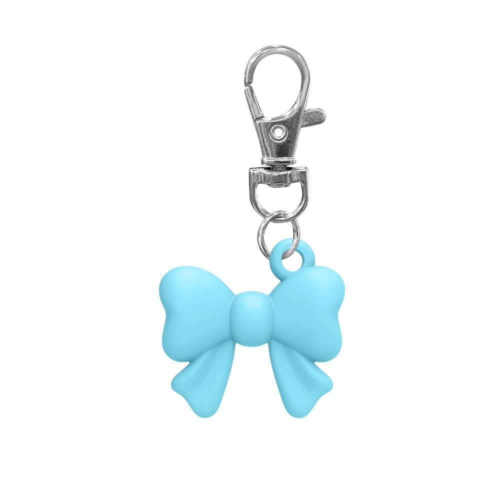 Silicone Lip Balm Holder Bowknot with Keyring Lipgloss Sleeve Portable Colorful Keychain Lip Gloss Cap for Summer Fridays