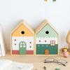 Wood Storage Box Cute House Desk Drawer Organizer Large Capacity Pencil Holder Makeup Brush Stationery Holder Home Office Decor