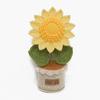 Nová Ručně Pletená Kytice z Příze Špičkový Květináč Slunečnice Květináč Simulace Květinová Ozdoba Dárek