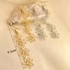 New Simple Design Fashion Earrings Stainless Steel Gold Plated  Flower Earrings For Woman Girls Daily Wearing Party Gifts