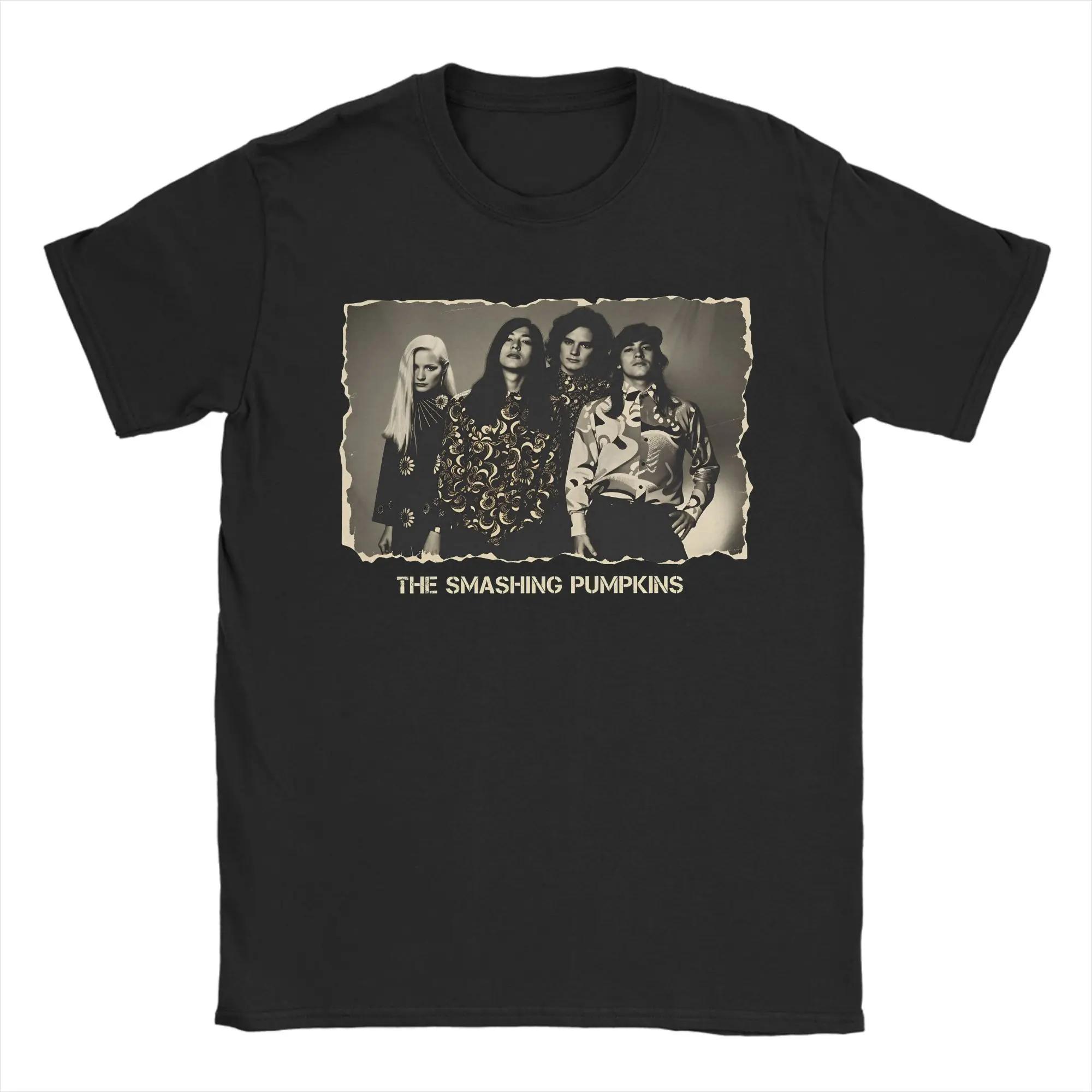 

The Smashing Pumpkins T-Shirt Beach Cotton T Shirts for Men Women Novelty Casual Tshirt Short Sleeve Retro Tops S