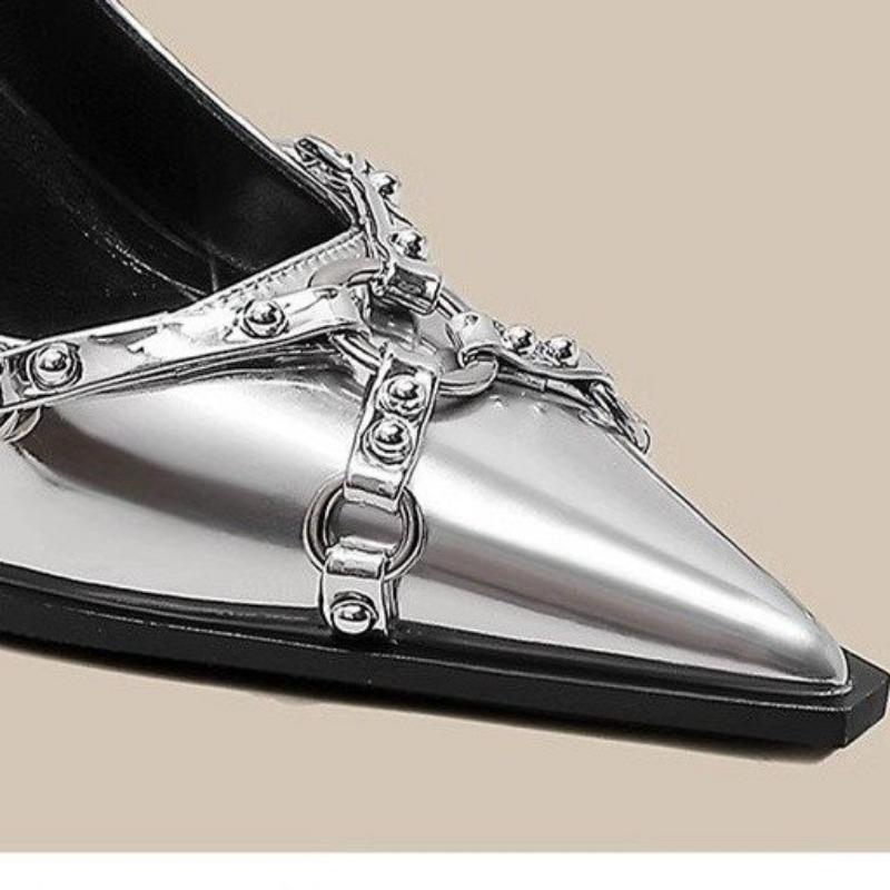 Damen Sommer Neu Klassisch Einfarbig Stiletto Bequeme Hohe Absätze Sexy Spitz Zehen Slip-on Büro Shopping Damen Sandalen