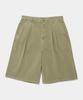 COLUMBIA UNIVERSITY Twotuck Dyed Twill Bermuda Shorts Pants_Beige