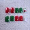 Hot-selling Christmas Manicure Wearing Nail Cute Santa Snowman Short Square Wearing Nail Piece