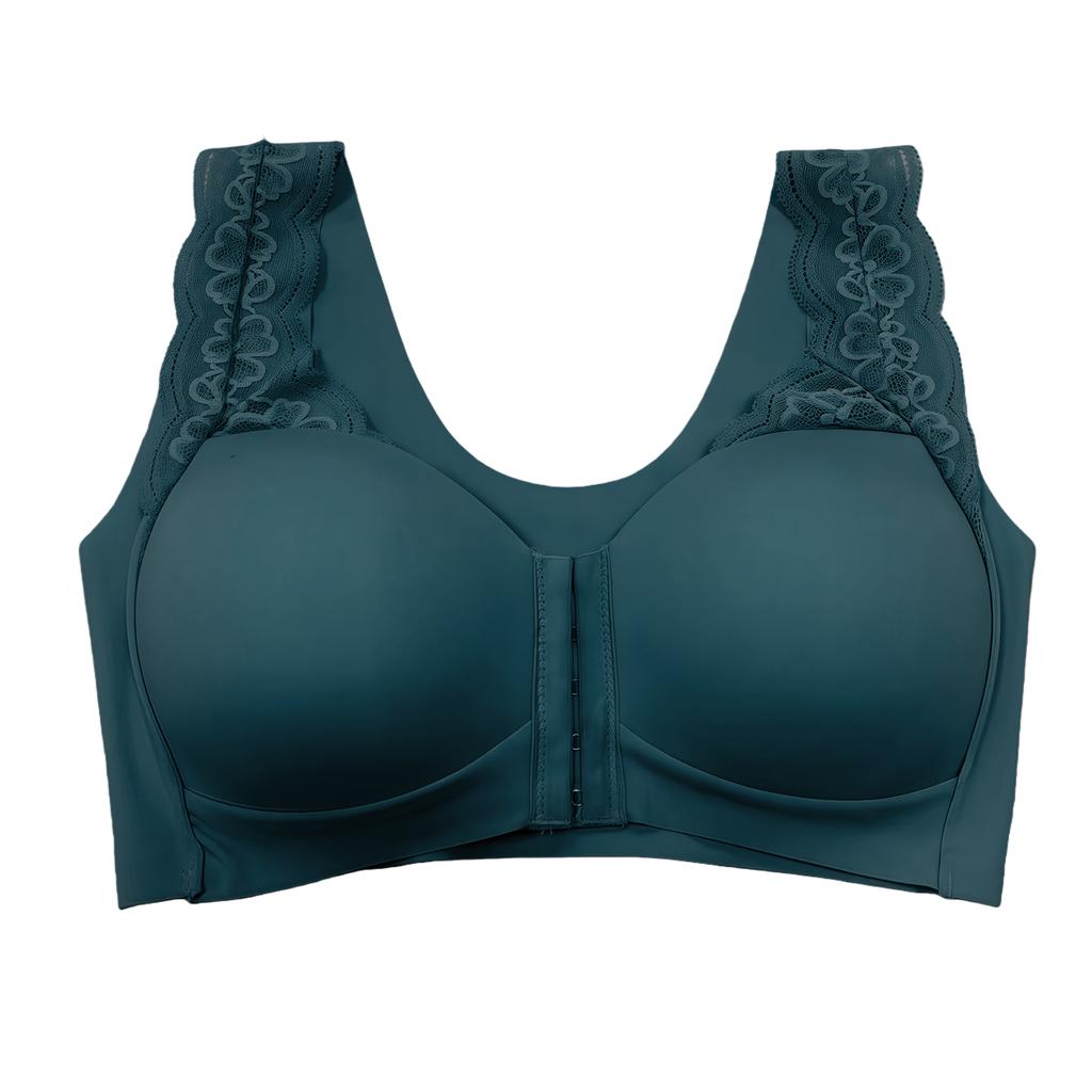 Zeriluna Lace Tank Top Bra Front Clasp Design, Available In Multiple Colors, Comfortable and Supportive Wireless Bra