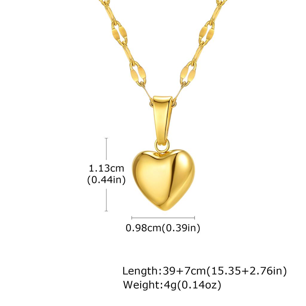Wind Lady Collarbone Chain, Simple Stainless Steel Heart Pendant Necklace, Jewelry Nc-2191